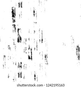 Grunge overlay layer. Abstract black and white vector background. Monochrome vintage surface with dirty pattern in cracks, spots, dots. Old wall in dark horror style design