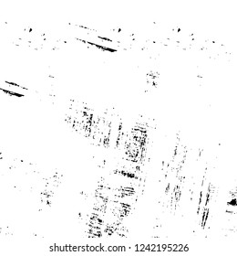 Grunge overlay layer. Abstract black and white vector background. Monochrome vintage surface with dirty pattern in cracks, spots, dots. Old wall in dark horror style design