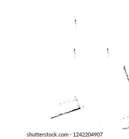 Grunge overlay layer. Abstract black and white vector background. Monochrome vintage surface with dirty pattern in cracks, spots, dots. Old wall in dark horror style design