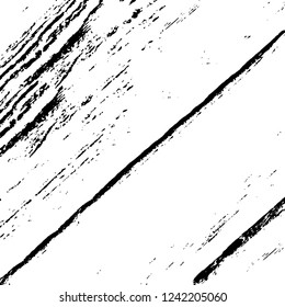 Grunge overlay layer. Abstract black and white vector background. Monochrome vintage surface with dirty pattern in cracks, spots, dots. Old wall in dark horror style design