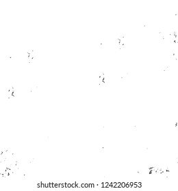 Grunge overlay layer. Abstract black and white vector background. Monochrome vintage surface with dirty pattern in cracks, spots, dots. Old wall in dark horror style design