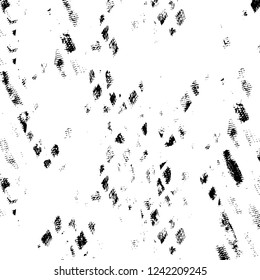 Grunge overlay layer. Abstract black and white vector background. Monochrome vintage surface with dirty pattern in cracks, spots, dots. Old wall in dark horror style design