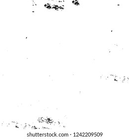 Grunge overlay layer. Abstract black and white vector background. Monochrome vintage surface with dirty pattern in cracks, spots, dots. Old wall in dark horror style design