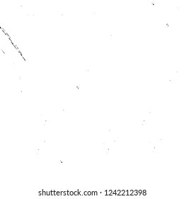Grunge overlay layer. Abstract black and white vector background. Monochrome vintage surface with dirty pattern in cracks, spots, dots. Old wall in dark horror style design