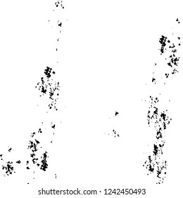 Grunge overlay layer. Abstract black and white vector background. Monochrome vintage surface with dirty pattern in cracks, spots, dots. Old wall in dark horror style design