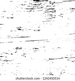 Grunge overlay layer. Abstract black and white vector background. Monochrome vintage surface with dirty pattern in cracks, spots, dots. Old wall in dark horror style design