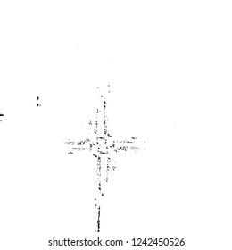 Grunge overlay layer. Abstract black and white vector background. Monochrome vintage surface with dirty pattern in cracks, spots, dots. Old wall in dark horror style design