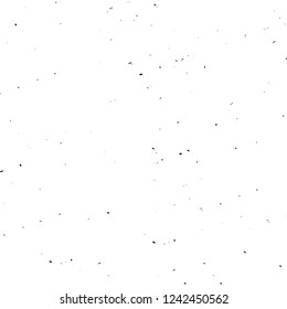 Grunge overlay layer. Abstract black and white vector background. Monochrome vintage surface with dirty pattern in cracks, spots, dots. Old wall in dark horror style design