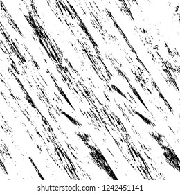 Grunge overlay layer. Abstract black and white vector background. Monochrome vintage surface with dirty pattern in cracks, spots, dots. Old wall in dark horror style design