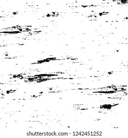 Grunge overlay layer. Abstract black and white vector background. Monochrome vintage surface with dirty pattern in cracks, spots, dots. Old wall in dark horror style design