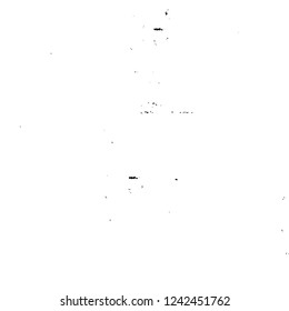 Grunge overlay layer. Abstract black and white vector background. Monochrome vintage surface with dirty pattern in cracks, spots, dots. Old wall in dark horror style design