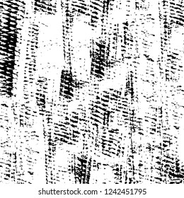 Grunge overlay layer. Abstract black and white vector background. Monochrome vintage surface with dirty pattern in cracks, spots, dots. Old wall in dark horror style design