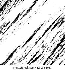 Grunge overlay layer. Abstract black and white vector background. Monochrome vintage surface with dirty pattern in cracks, spots, dots. Old wall in dark horror style design