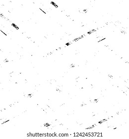 Grunge overlay layer. Abstract black and white vector background. Monochrome vintage surface with dirty pattern in cracks, spots, dots. Old wall in dark horror style design