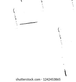Grunge overlay layer. Abstract black and white vector background. Monochrome vintage surface with dirty pattern in cracks, spots, dots. Old wall in dark horror style design