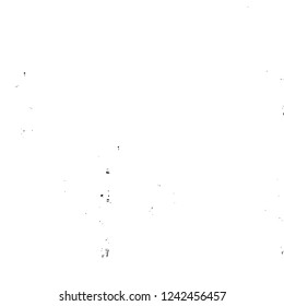 Grunge overlay layer. Abstract black and white vector background. Monochrome vintage surface with dirty pattern in cracks, spots, dots. Old wall in dark horror style design