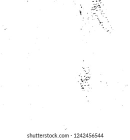 Grunge overlay layer. Abstract black and white vector background. Monochrome vintage surface with dirty pattern in cracks, spots, dots. Old wall in dark horror style design