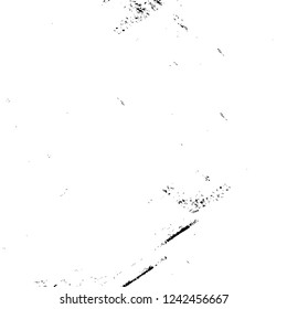 Grunge overlay layer. Abstract black and white vector background. Monochrome vintage surface with dirty pattern in cracks, spots, dots. Old wall in dark horror style design