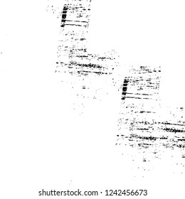 Grunge overlay layer. Abstract black and white vector background. Monochrome vintage surface with dirty pattern in cracks, spots, dots. Old wall in dark horror style design