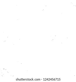 Grunge overlay layer. Abstract black and white vector background. Monochrome vintage surface with dirty pattern in cracks, spots, dots. Old wall in dark horror style design
