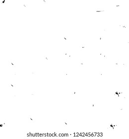 Grunge overlay layer. Abstract black and white vector background. Monochrome vintage surface with dirty pattern in cracks, spots, dots. Old wall in dark horror style design