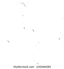 Grunge overlay layer. Abstract black and white vector background. Monochrome vintage surface with dirty pattern in cracks, spots, dots. Old wall in dark horror style design