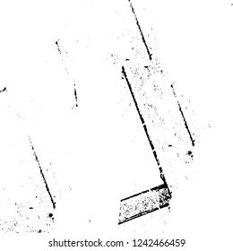 Grunge overlay layer. Abstract black and white vector background. Monochrome vintage surface with dirty pattern in cracks, spots, dots. Old wall in dark horror style design