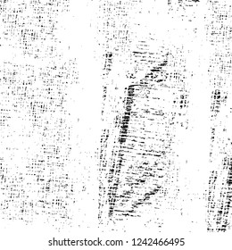 Grunge overlay layer. Abstract black and white vector background. Monochrome vintage surface with dirty pattern in cracks, spots, dots. Old wall in dark horror style design
