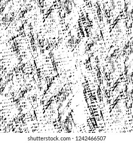 Grunge overlay layer. Abstract black and white vector background. Monochrome vintage surface with dirty pattern in cracks, spots, dots. Old wall in dark horror style design