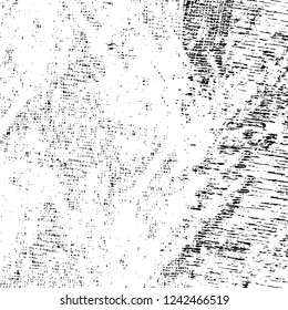 Grunge overlay layer. Abstract black and white vector background. Monochrome vintage surface with dirty pattern in cracks, spots, dots. Old wall in dark horror style design