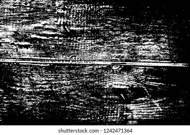 Grunge overlay layer. Abstract black and white vector background. Monochrome vintage surface with dirty pattern in cracks, spots, dots. Old wall in dark horror style design