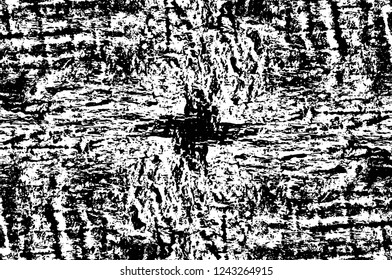 Grunge overlay layer. Abstract black and white vector background. Monochrome vintage surface with dirty pattern in cracks, spots, dots. Old wall in dark horror style design