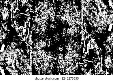 Grunge overlay layer. Abstract black and white vector background. Monochrome vintage surface with dirty pattern in cracks, spots, dots. Old wall in dark horror style design