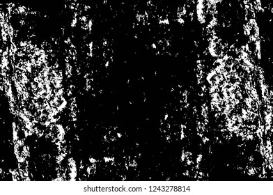 Grunge overlay layer. Abstract black and white vector background. Monochrome vintage surface with dirty pattern in cracks, spots, dots. Old wall in dark horror style design