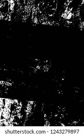 Grunge overlay layer. Abstract black and white vector background. Monochrome vintage surface with dirty pattern in cracks, spots, dots. Old wall in dark horror style design