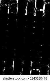 Grunge overlay layer. Abstract black and white vector background. Monochrome vintage surface with dirty pattern in cracks, spots, dots. Old wall in dark horror style design