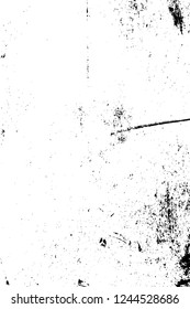 Grunge overlay layer. Abstract black and white vector background. Monochrome vintage surface with dirty pattern in cracks, spots, dots. Old wall in dark horror style design