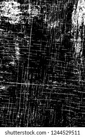 Grunge overlay layer. Abstract black and white vector background. Monochrome vintage surface with dirty pattern in cracks, spots, dots. Old wall in dark horror style design
