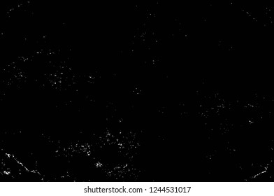 Grunge overlay layer. Abstract black and white vector background. Monochrome vintage surface with dirty pattern in cracks, spots, dots. Old wall in dark horror style design