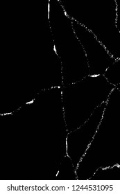 Grunge overlay layer. Abstract black and white vector background. Monochrome vintage surface with dirty pattern in cracks, spots, dots. Old wall in dark horror style design