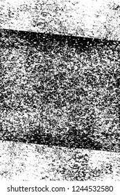 Grunge overlay layer. Abstract black and white vector background. Monochrome vintage surface with dirty pattern in cracks, spots, dots. Old wall in dark horror style design