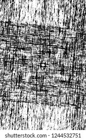 Grunge overlay layer. Abstract black and white vector background. Monochrome vintage surface with dirty pattern in cracks, spots, dots. Old wall in dark horror style design