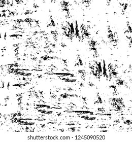 Grunge overlay layer. Abstract black and white vector background. Monochrome vintage surface with dirty pattern in cracks, spots, dots. Old wall in dark horror style design