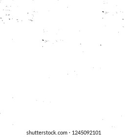 Grunge overlay layer. Abstract black and white vector background. Monochrome vintage surface with dirty pattern in cracks, spots, dots. Old wall in dark horror style design