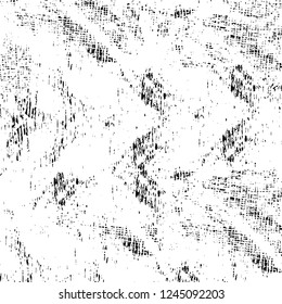 Grunge overlay layer. Abstract black and white vector background. Monochrome vintage surface with dirty pattern in cracks, spots, dots. Old wall in dark horror style design