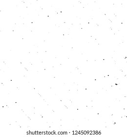 Grunge overlay layer. Abstract black and white vector background. Monochrome vintage surface with dirty pattern in cracks, spots, dots. Old wall in dark horror style design