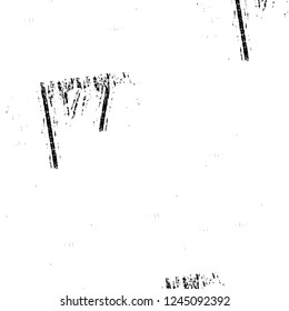 Grunge overlay layer. Abstract black and white vector background. Monochrome vintage surface with dirty pattern in cracks, spots, dots. Old wall in dark horror style design