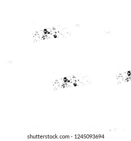 Grunge overlay layer. Abstract black and white vector background. Monochrome vintage surface with dirty pattern in cracks, spots, dots. Old wall in dark horror style design