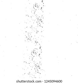 Grunge overlay layer. Abstract black and white vector background. Monochrome vintage surface with dirty pattern in cracks, spots, dots. Old wall in dark horror style design