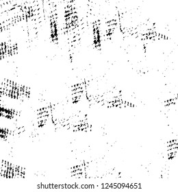 Grunge overlay layer. Abstract black and white vector background. Monochrome vintage surface with dirty pattern in cracks, spots, dots. Old wall in dark horror style design